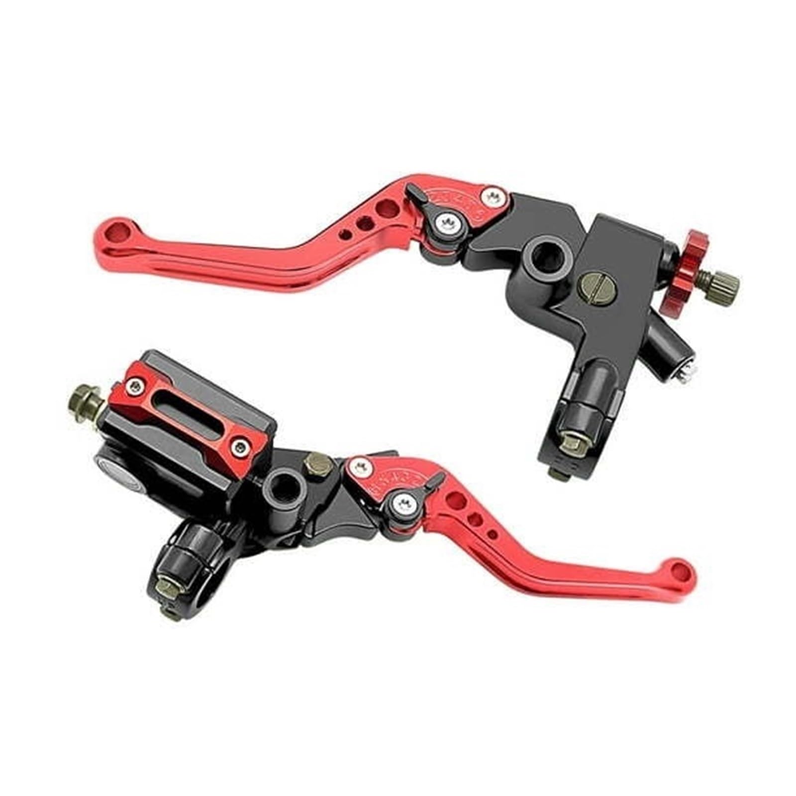 Generico Set di serbatoio leva frizione cilindro freno anteriore universale da 7/8'' CNC per moto