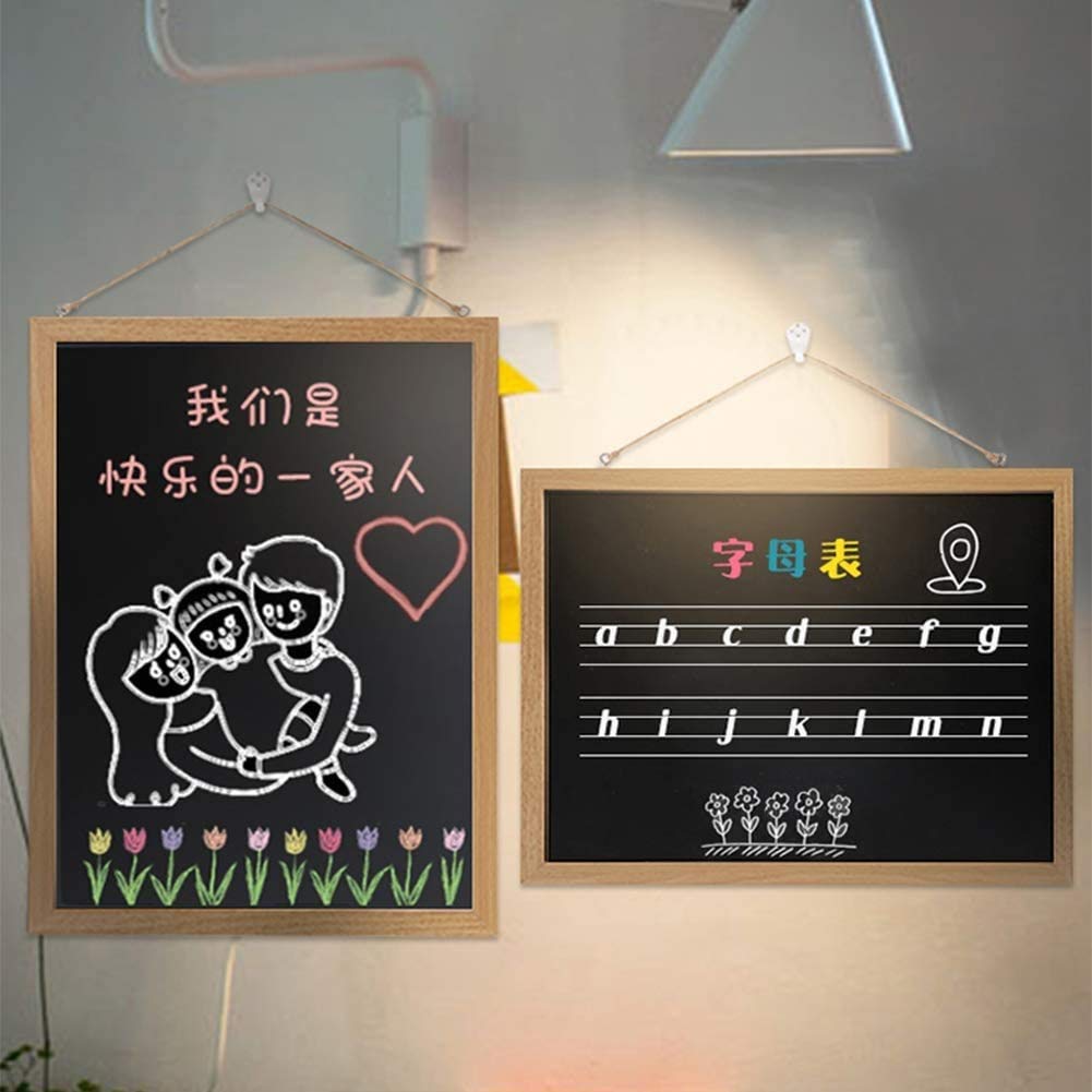 Pizarras decorativas Decoración de la pizarra de la pizarra de la pared Boletín Tablero Mensaje Tablero Home School Office Evento comercial Promoción Estructura de madera Colgando Menú de la par