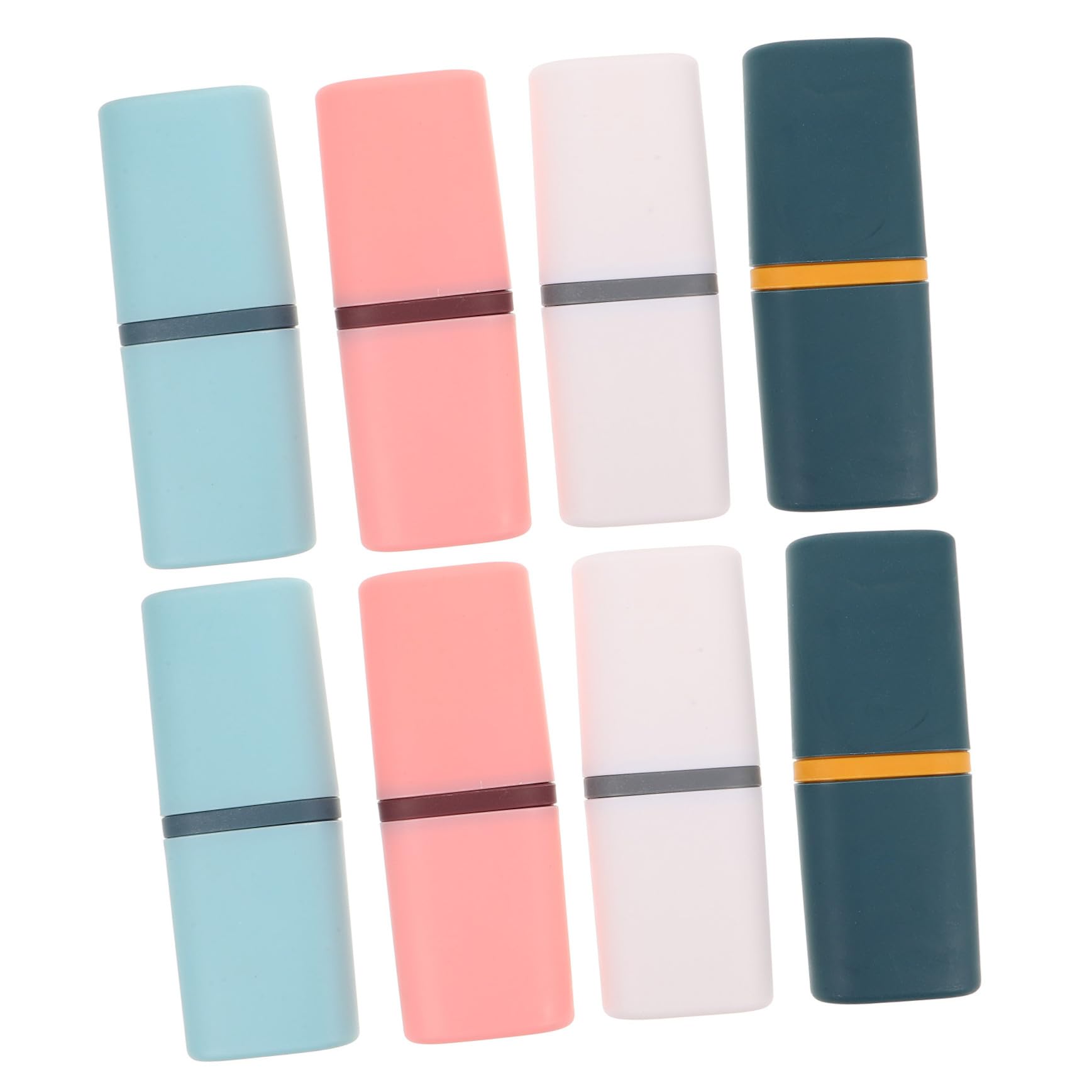 Beavorty 8pezzi Custodia per Spazzolino da Viaggio in Pp Organizer per Bagno e Campeggio con 8 Contenitori per Accessori da Viaggio