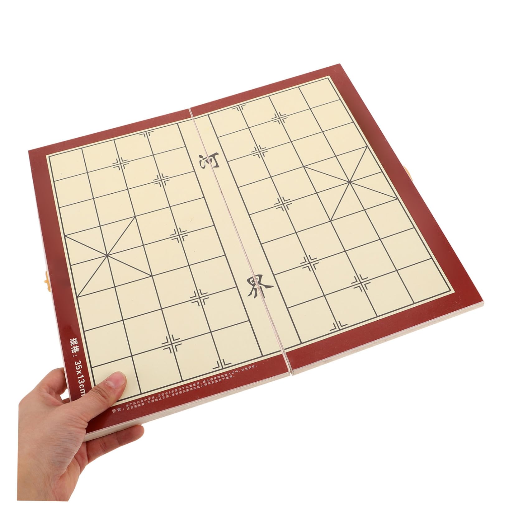 Toyvian Scacchiera Cinese Pieghevole in Legno con Custodia Integrata, Gioco da Tavolo da Viaggio per Esterni, Salva Spazio e Previene la Perdita dei Pezzi