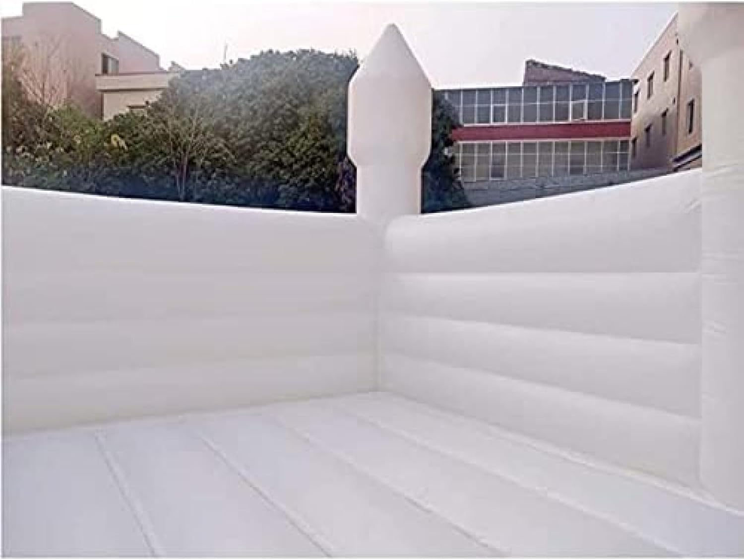 Gonflable Mariage Rebond Maison Château Blanc Pull Rebondissant Château Mariage Fiançailles Décorations Lit Sautant pour La Fête