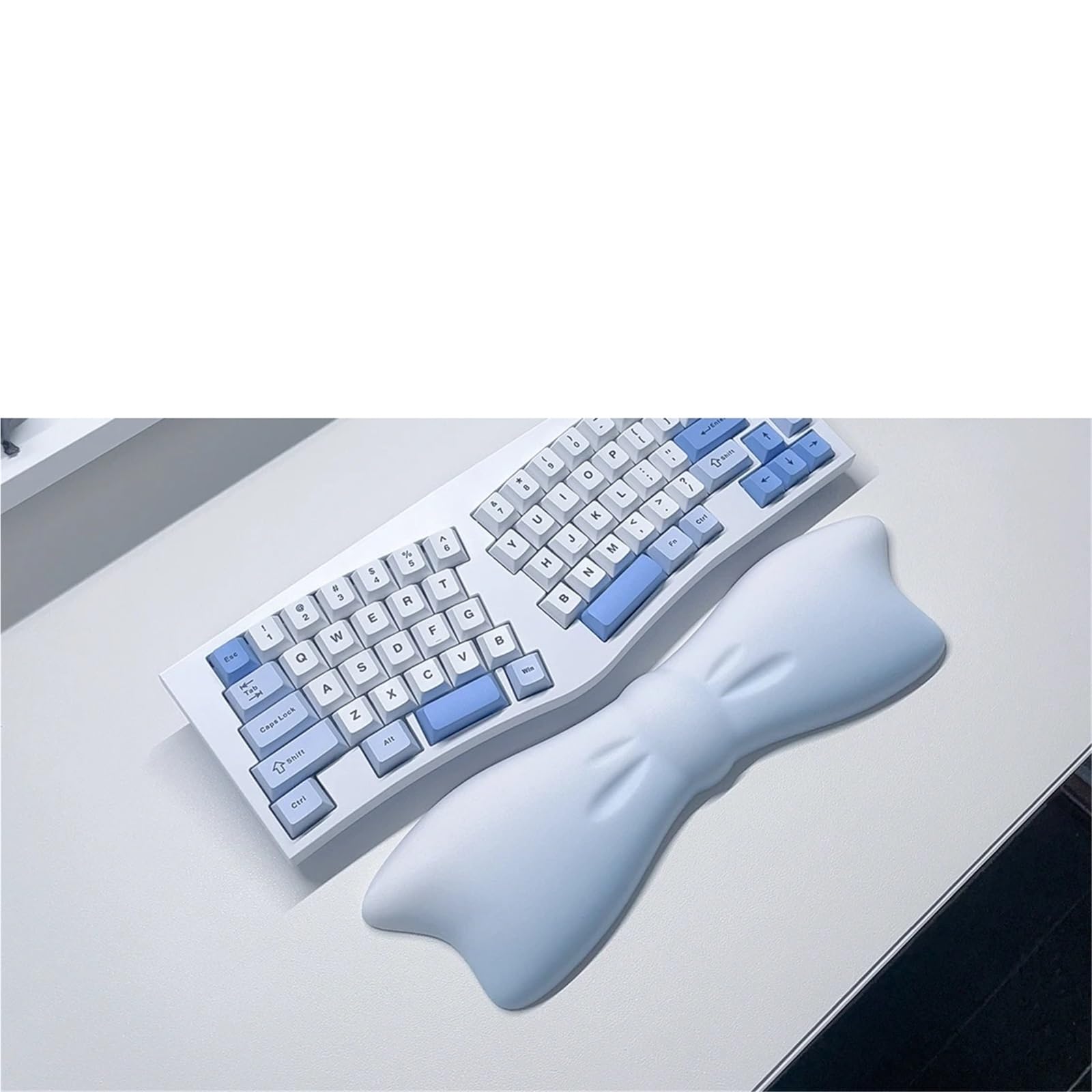 Handgelenkauflage für Tastatur Cute Bow Keyboard Wrist Rest Non-slip Rubber Base Memory Foam Suitable For 100 Keys 87 68keys Mousepad(Color1)