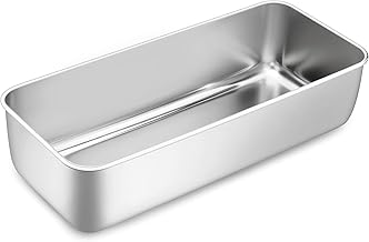 Homikit 30,5cm Kastenform Groß, Edelstahl Brotbackform Brotform für Kuchen, Brot und Toast, Rechteckig Kastenbackform Backform 7,6cm Tiefe, Gesund & Ungiftig, Spülmaschinenfest