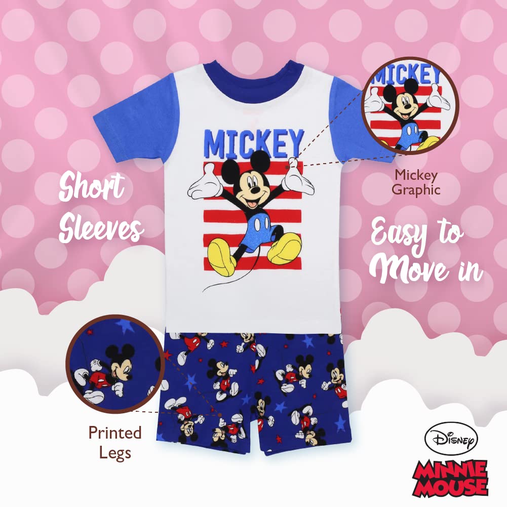 Disney Unisex Kinder Mädchen Kleinkind Minnie und Mickey Saisonale Baumwolle Schlafanzug Pyjamaset (10er Pack)