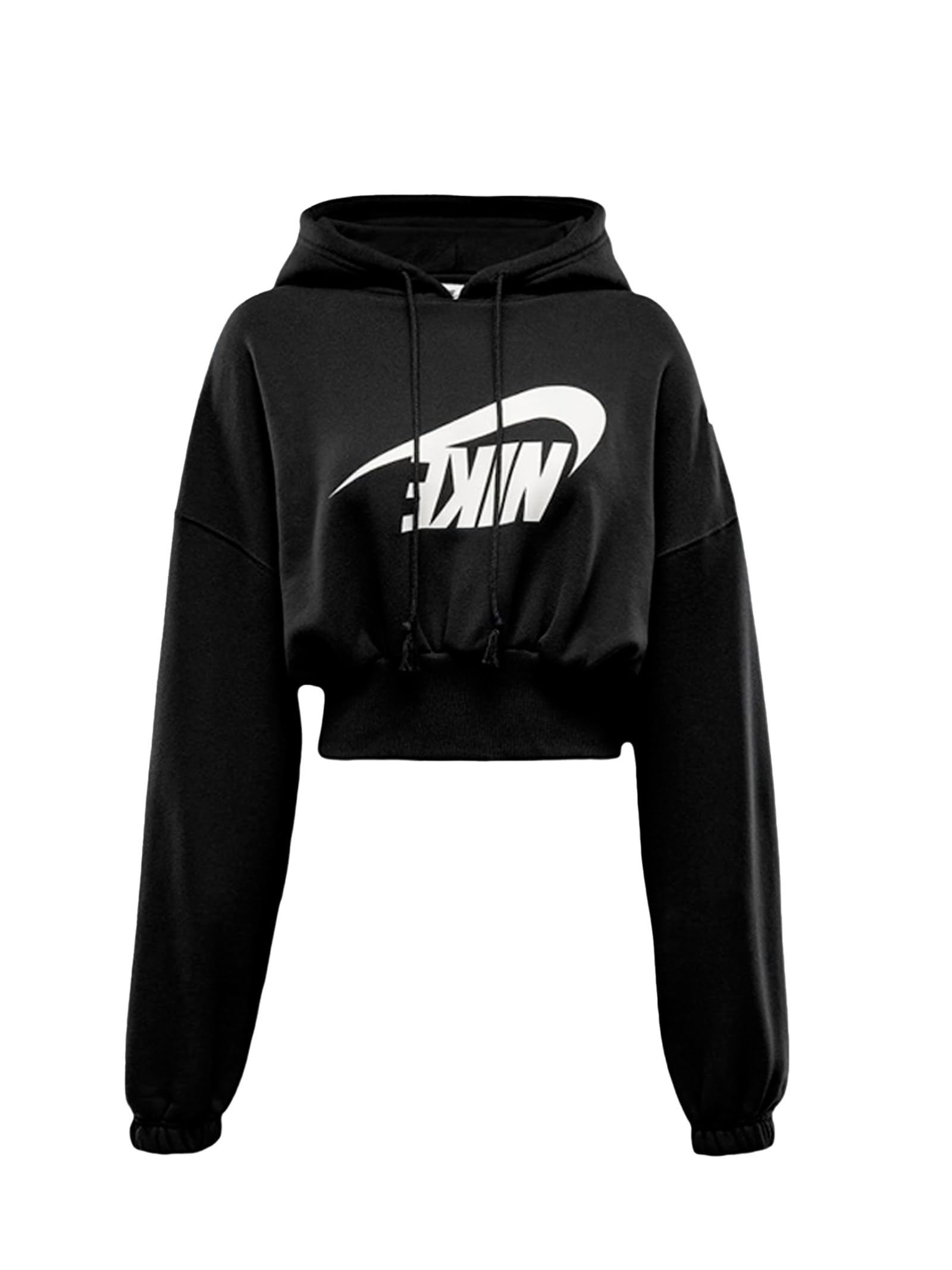 Nike W NSW OS FLC Crop Po HDY Dance Cappuccio Donna