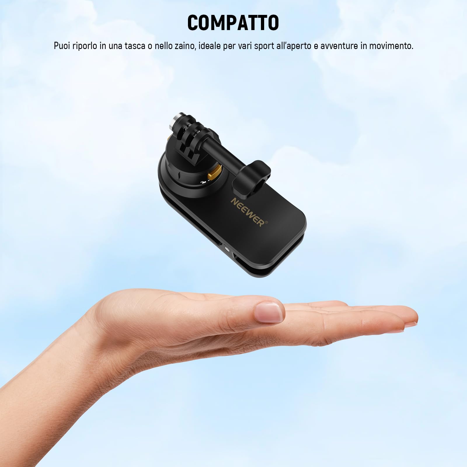 Clip Per Fotocamera A Sgancio Rapido - Per Zaini, Cinture, Compatibile Con GoPro, DSLR, Action Cam | Lega Alluminio