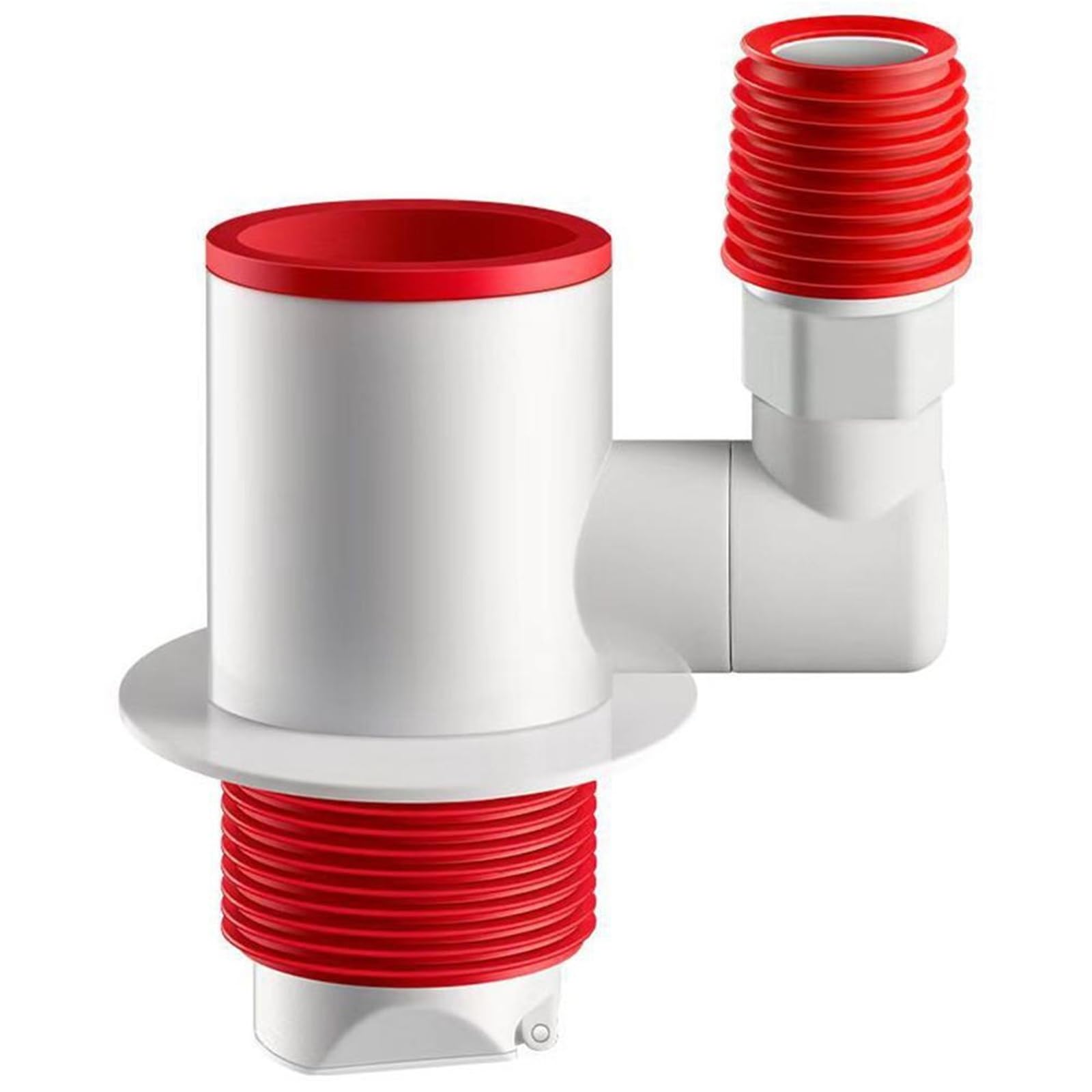 Adatt. scarico pavimento lavatrice, raccordo a 3 vie, raccordo tubo 2-in-1
