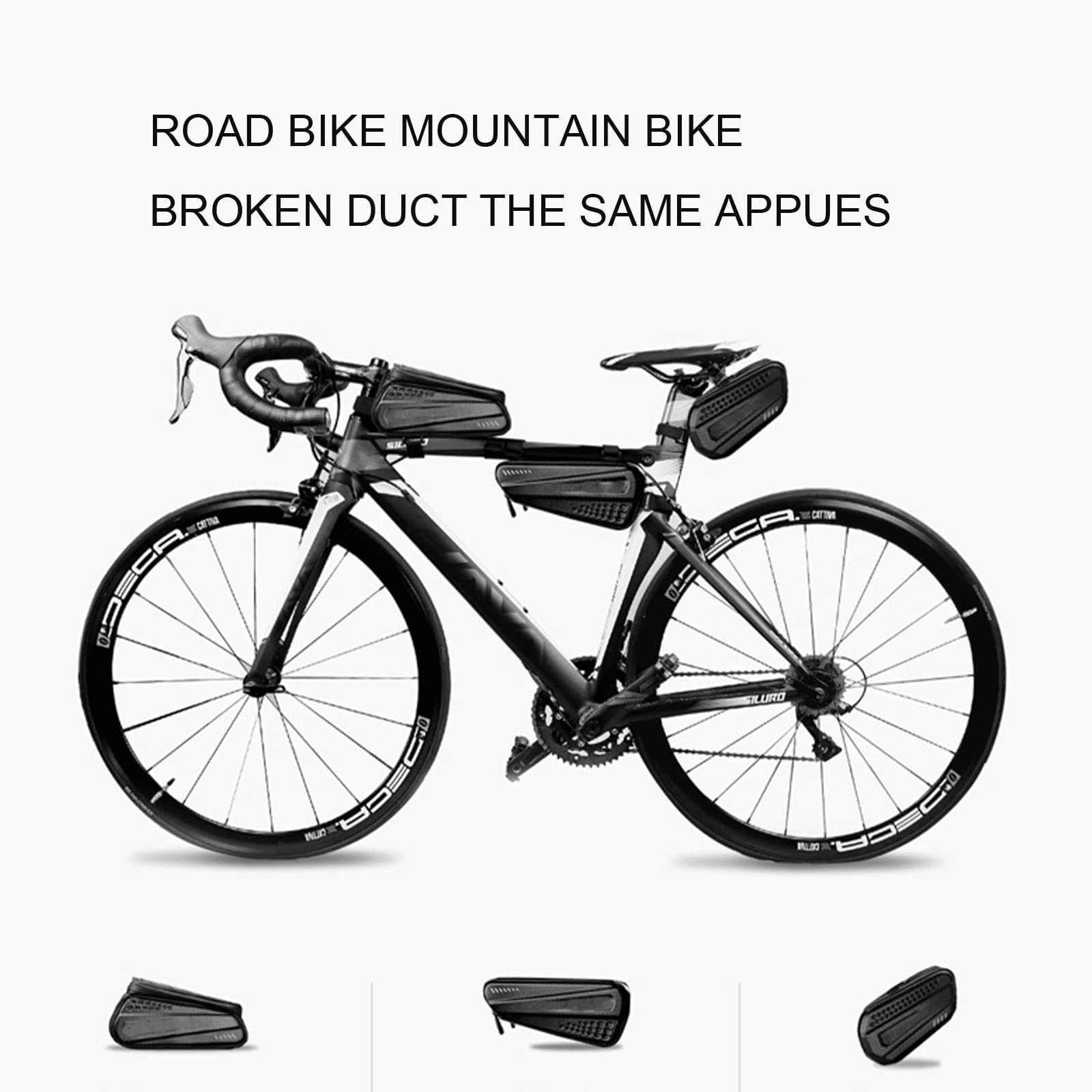 Sillín de Bicicleta Asiento Trasero Impermeable Bolsa de Sillín de Cola de Ciclismo Bolsa de Almacenamiento de Bicicleta Estable con Cremallera de Doble Cara para Bicicleta de Carretera MTB