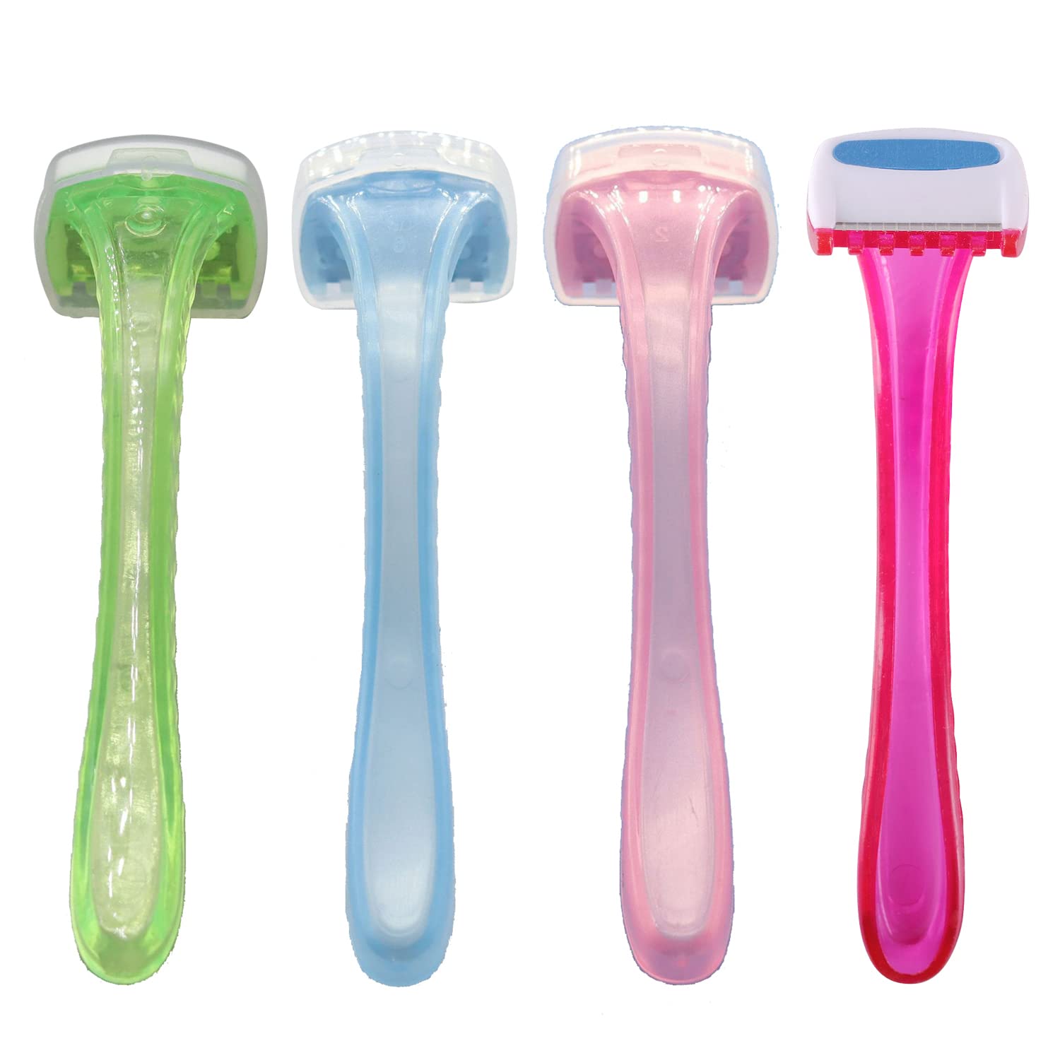 MFUOE4 Pcs Women's Bikini Razors T-Type Shavers Trimmers Hair Removers Peach Fuzz Remover Multipurpose for Face Armpit