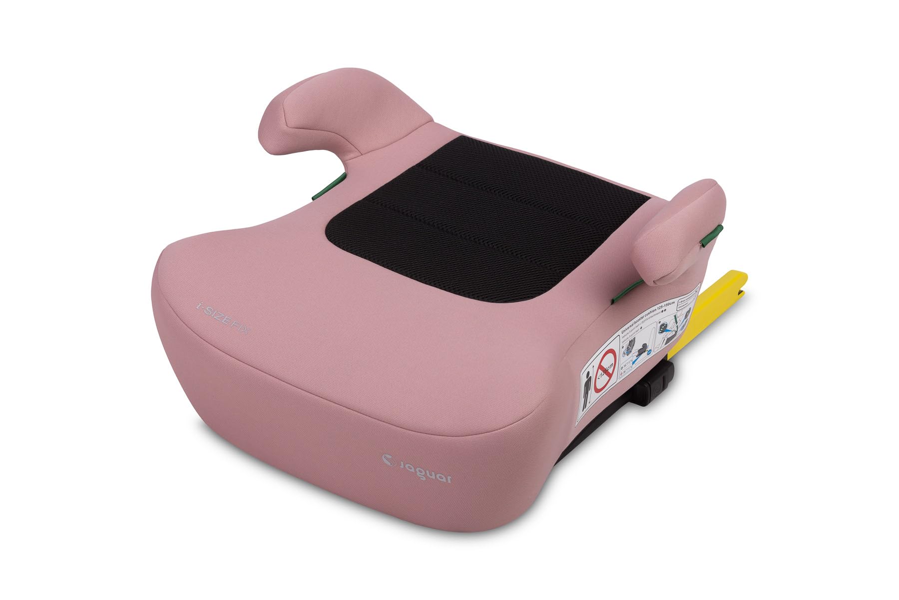 CARETERO - Sitzerhöhung Auto Kinder Isofix - Kindersitzerhöhung 125-150 cm - Autositzerhöhung mit Armlehnen und Abnehmbarem und Waschbarem Bezug - ECE R129/03 und i-Size Konform - Rosa