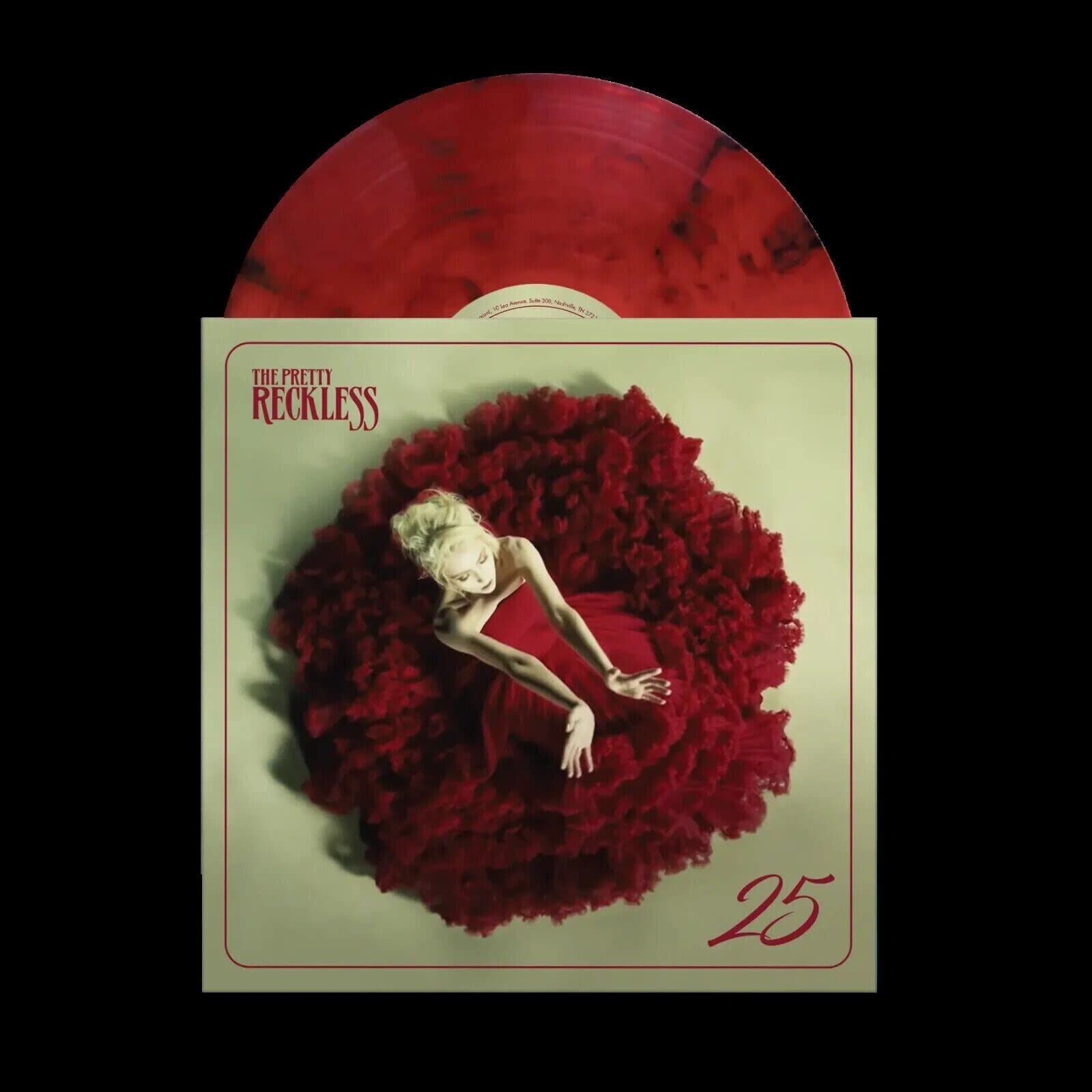 THE PRETTY RECKLESS - 25 TRANSLUCENT RED W/ SMOKY BLACK SWIRL of 500