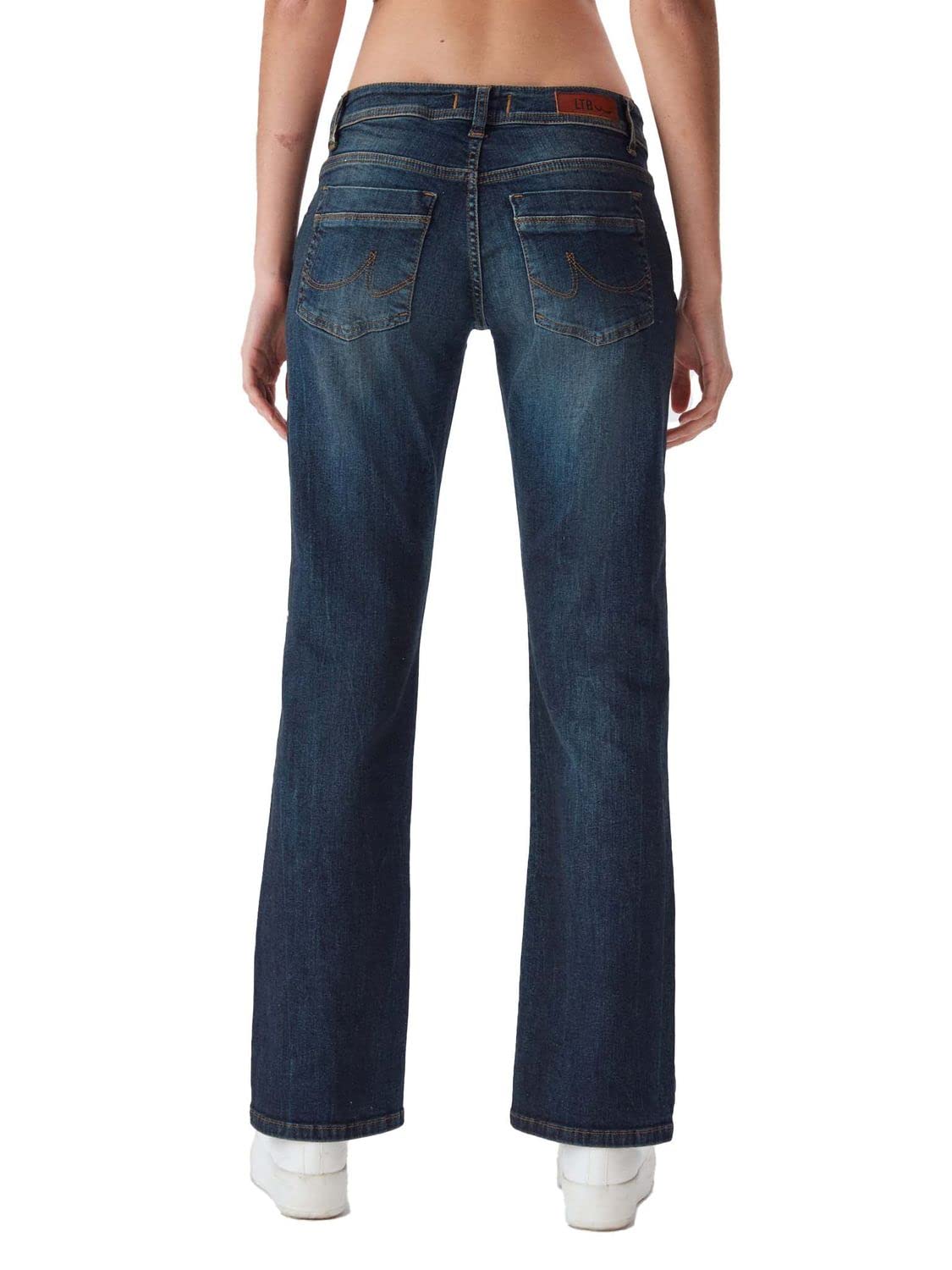 LTB damskie dżinsy Valerie Bootcut Fit spodnie jeansowe ze stretchu, głęboki ściągacz, bawełna niebieska, w24 w25 w26 w27 w28 w29 w30 w31 w32 w33 w34