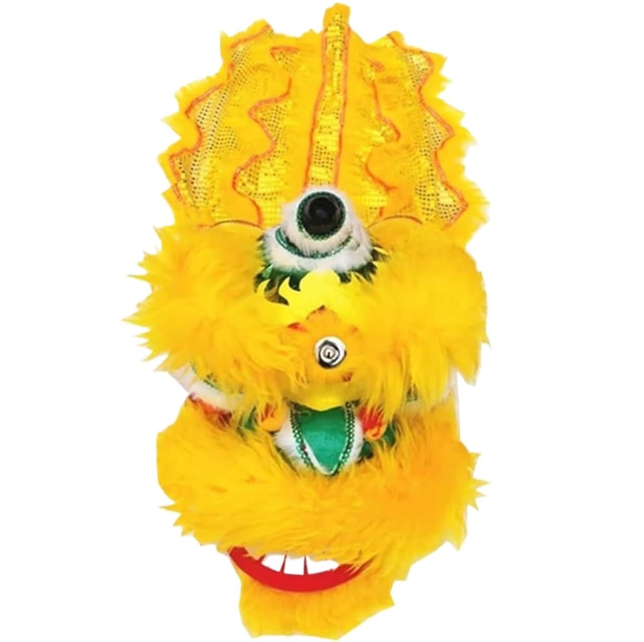 BJfhRH Outdoor Sports Traditional Chinese Lion Dance For Fitness Entertainment New Year Spring Mascot Decorations Festival Celebration(Yellow)