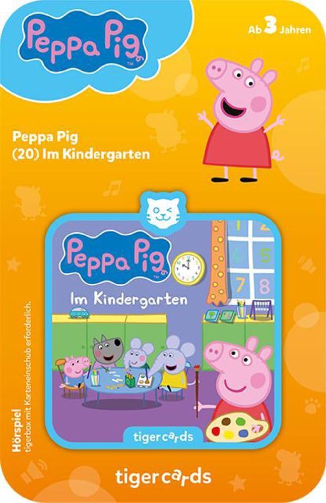 tigermedia TIG4527 tigercard-Radio Play for The tigerbox Touch, (20), Multicoloured, Im Kindergarten (Peppa Pig)