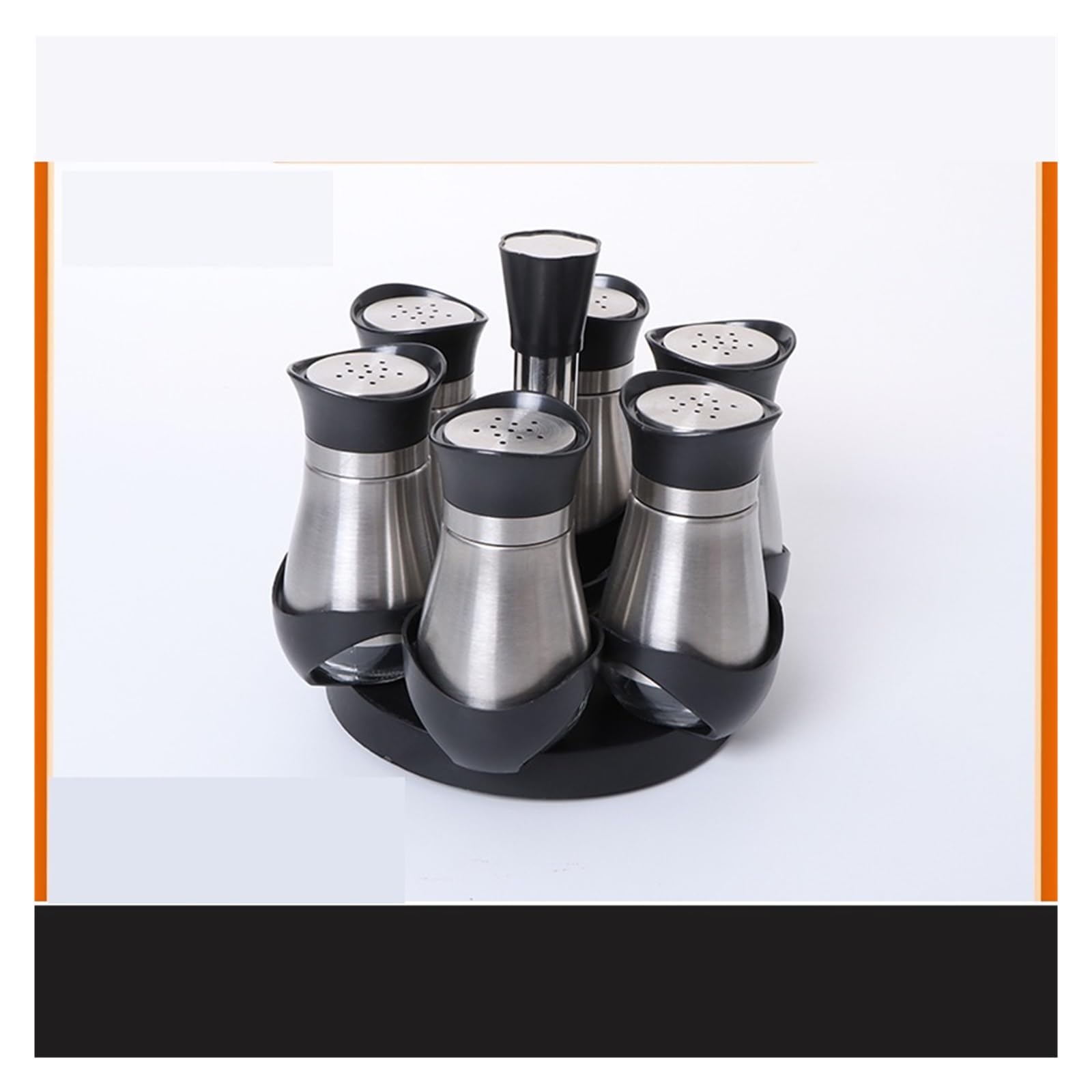 6pcs Stainless Steel Seasoning Bottle Pour Sucre
