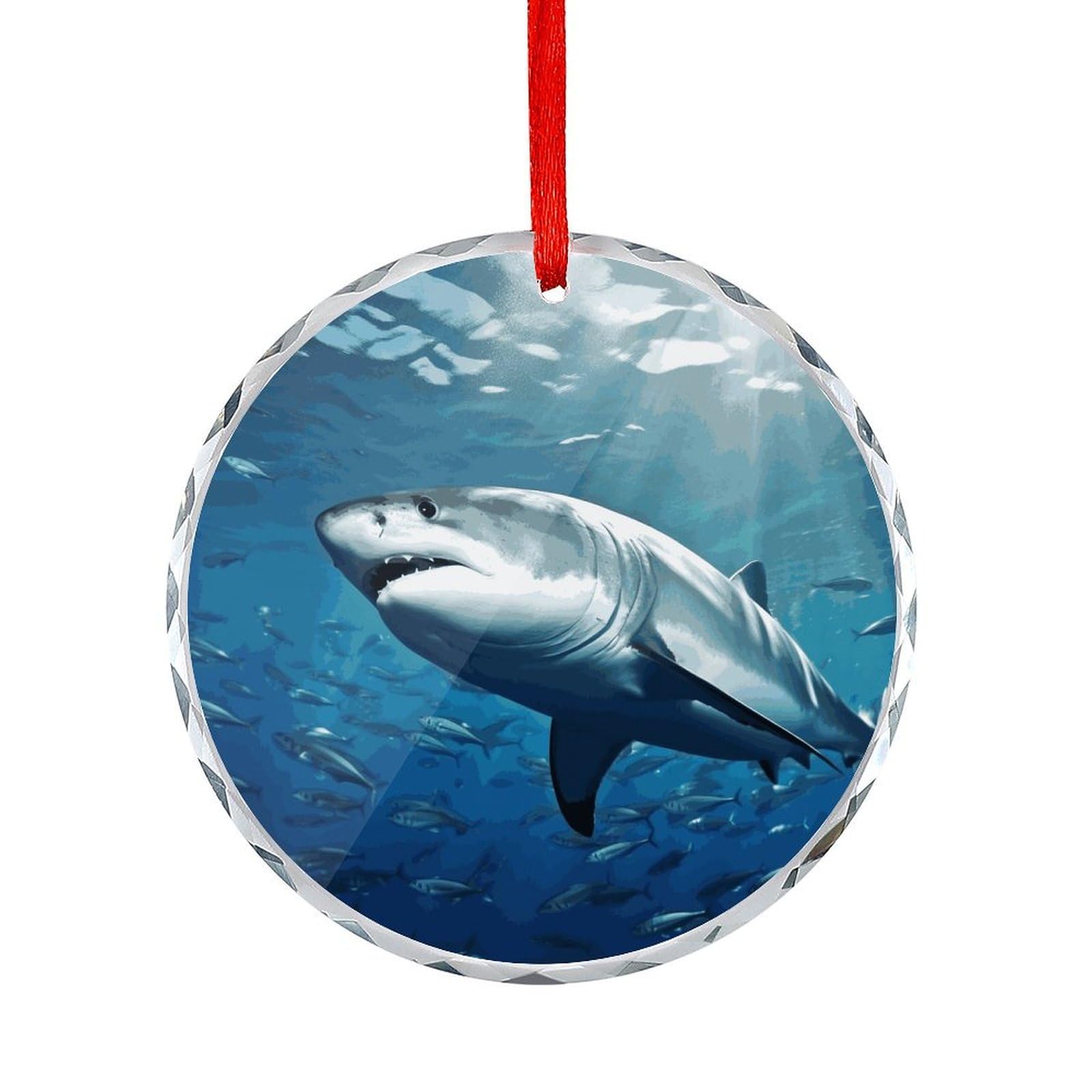 Fodpand Women's Style Fish In Underwater Round Glass Ornament Keepsake Gift Exchange Ideas Car Decor,Christmas Ornaments For Tree Window Garden Ornaments