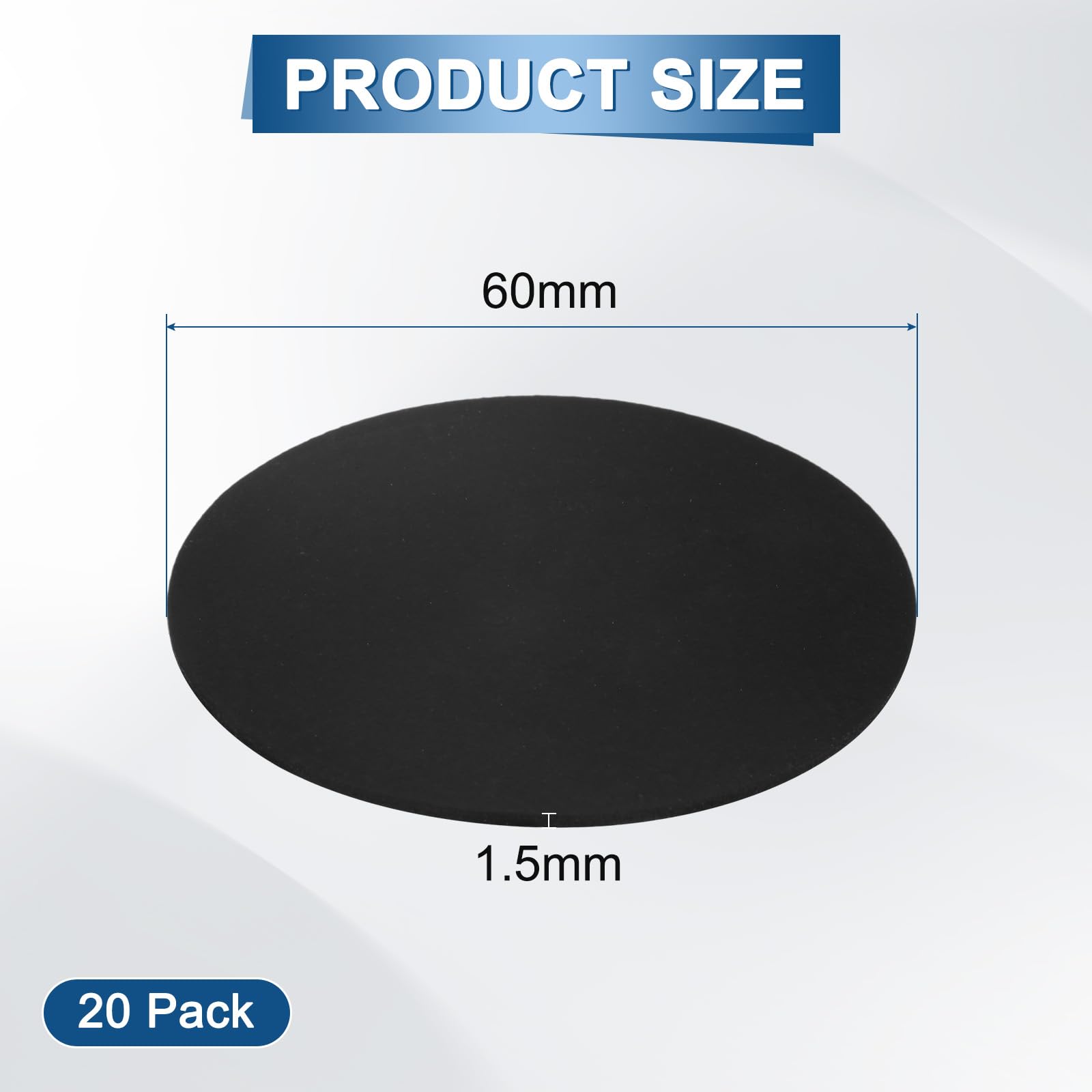 M METERXITY 20-Pack Rubber Solid Discs Washers - Image 3