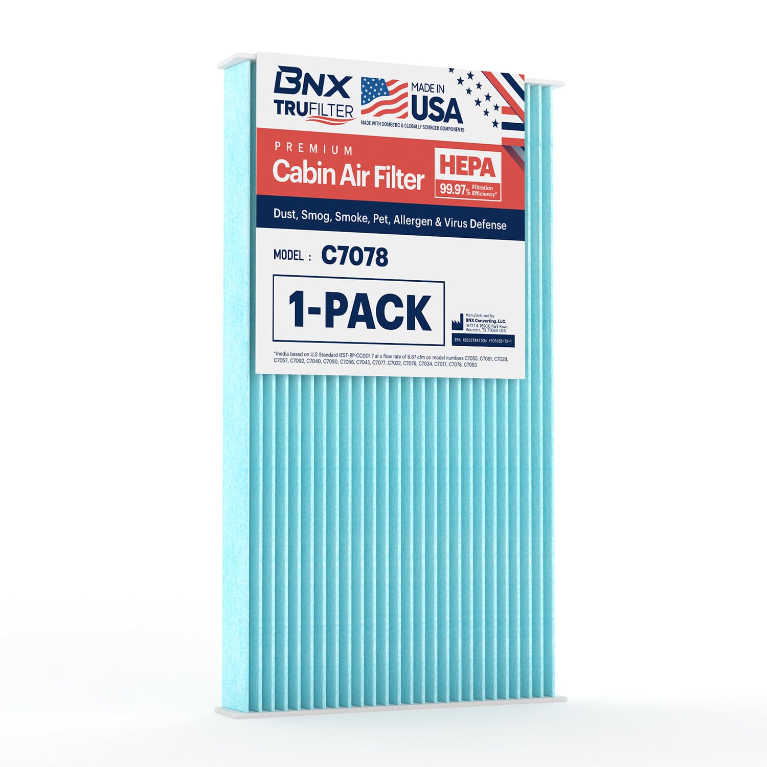 BNX TruFilter C7078 Cabin Air Filter