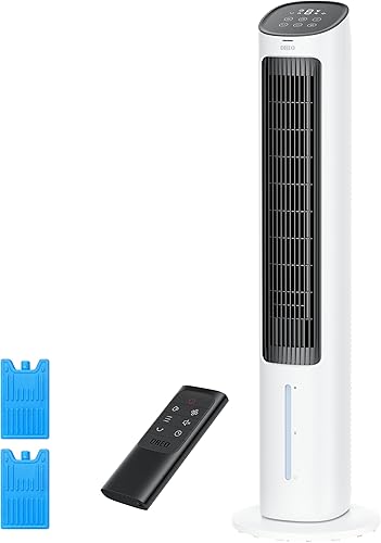 Miniatura 9 de DREO Ventilador de aire acondicionado portátil, ventiladores de pie de 40 pulgadas que soplan aire frío, aire acondicionado portátil, enfriador de