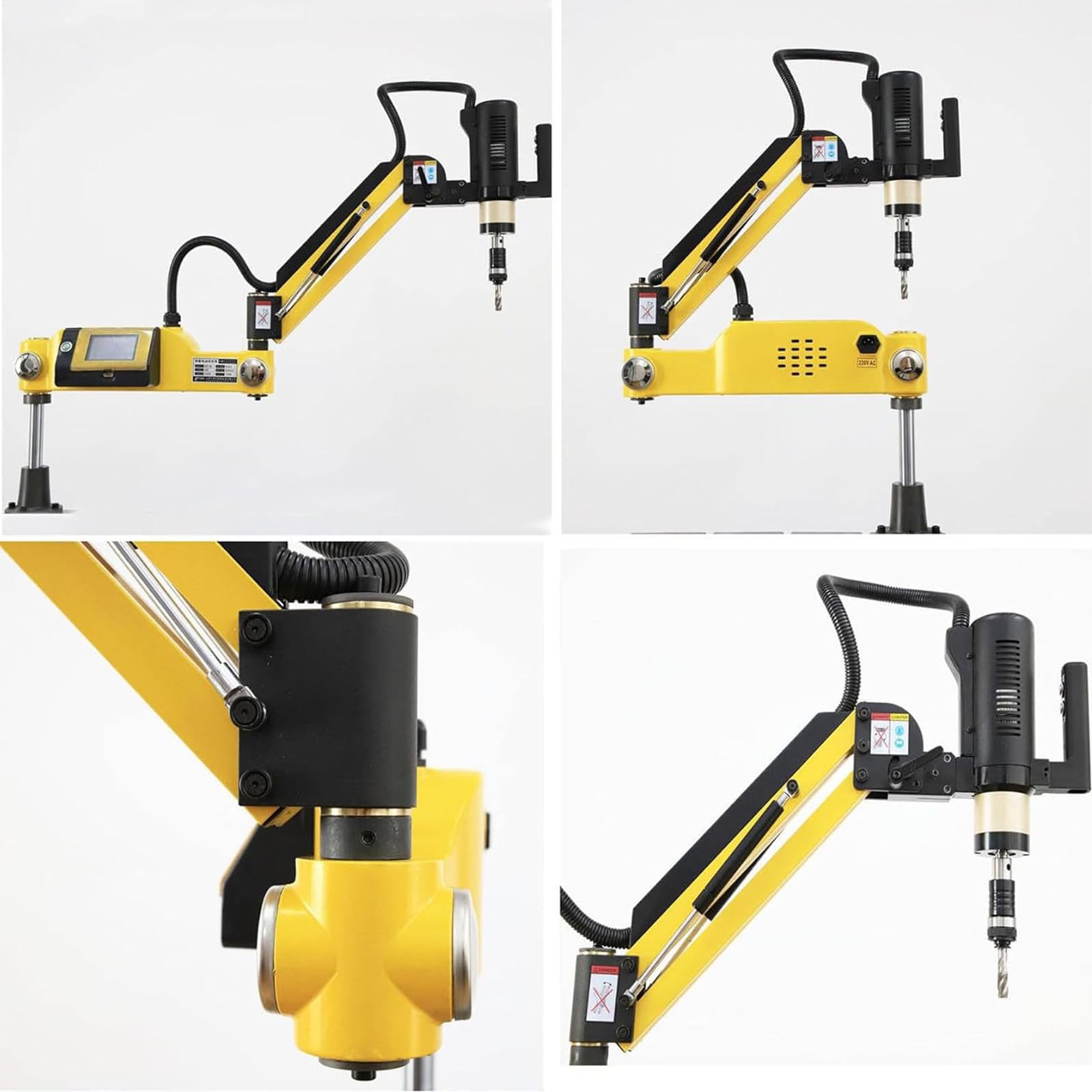 Elektryczna maszyna do gwintowania CNC M3-M16, uniwersalne ramię gwintujące 360 stopni, ekran dotykowy, promień roboczy 1000 mm, elektryczna maszyna do gwintowania stali, żelaza, m