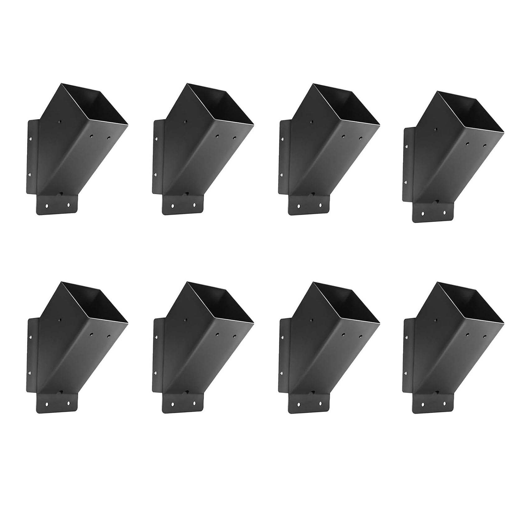 LQSYBHD 45 Degree Angle Support Bracket Heavy-Duty Roof Brackets Black Metal Roof Beam Support Pergola Kit Connector Brace Bracket Kit for Pergola Gazebo Patio(Size:8PCS)