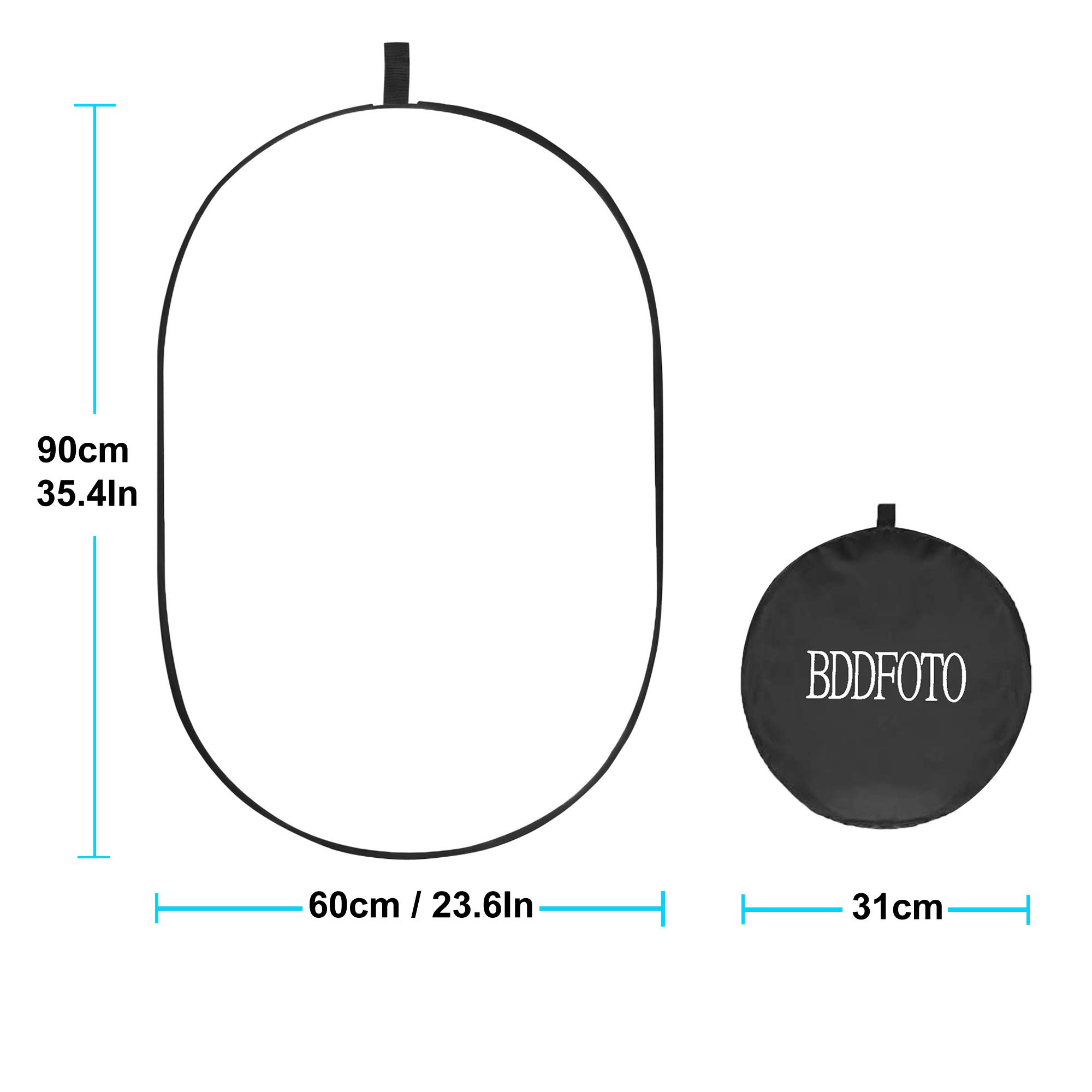 Pannello Riflettente 5 In 1 Da 60cm Per Fotografia – Pieghevole Con Diffusore E Fondali