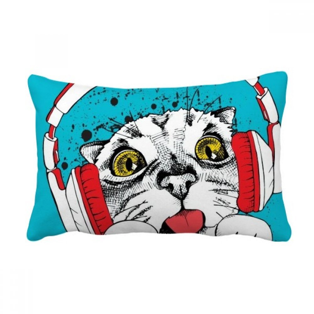 Cadeau pour amoureux des animaux coussin de chat blanc artistique