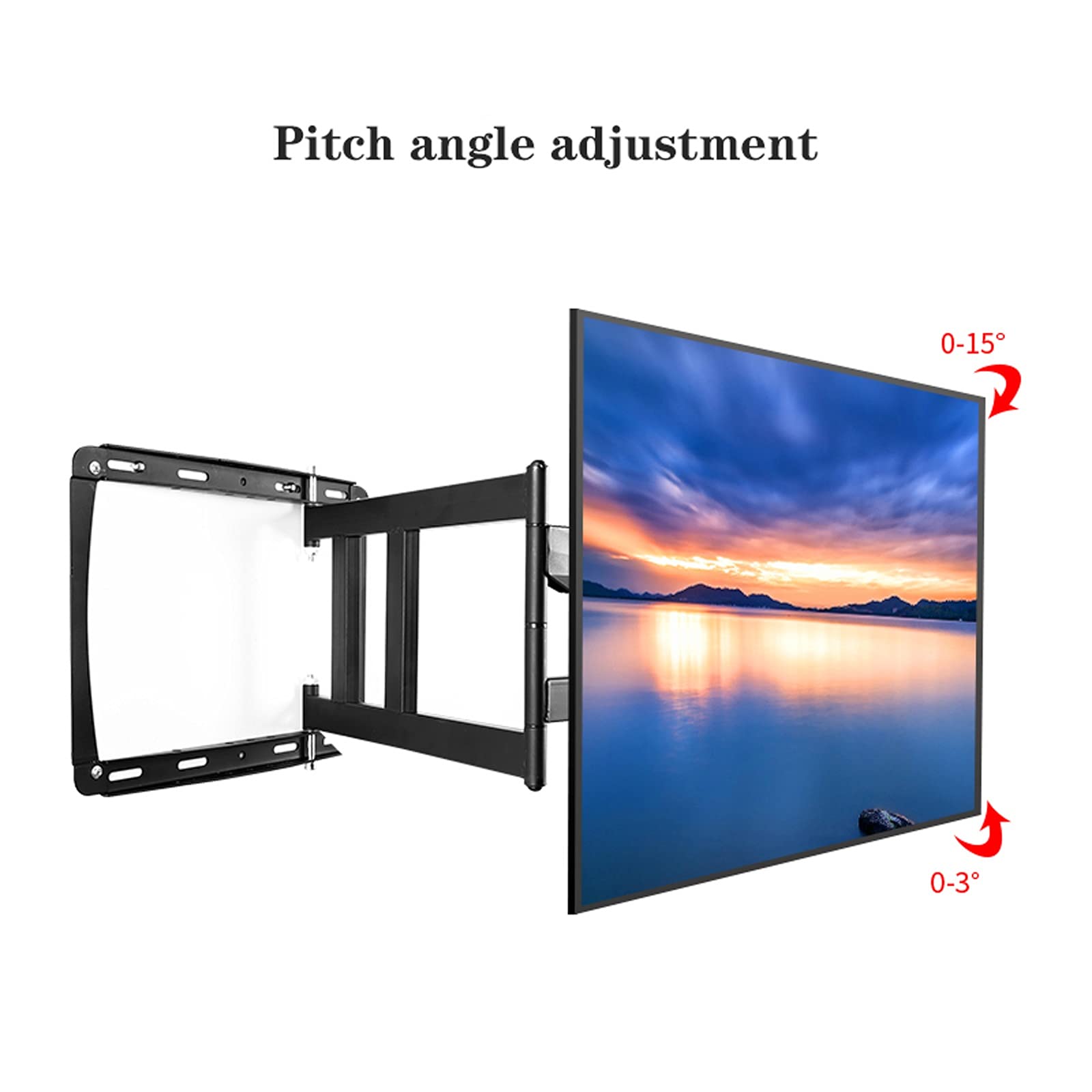 tv Stand 32 "-75" montato a parete TV Staffa a quattro braccio Portacuscinetto portata a quattro braccio Rotazione di inclinazione universale TV Staffa di montaggio a parete fissa, max VESA 40. 0x400m