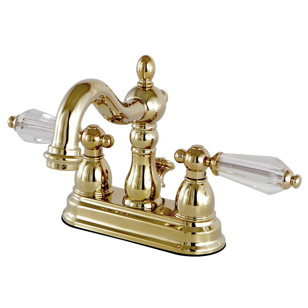 Kingston Brass KS1602WLL Wilshire 10,64 cm Ortaya Çıkan Lavabo Bataryası, Cilalı Pirinç, 10,64 cm Ağız Erişiminde