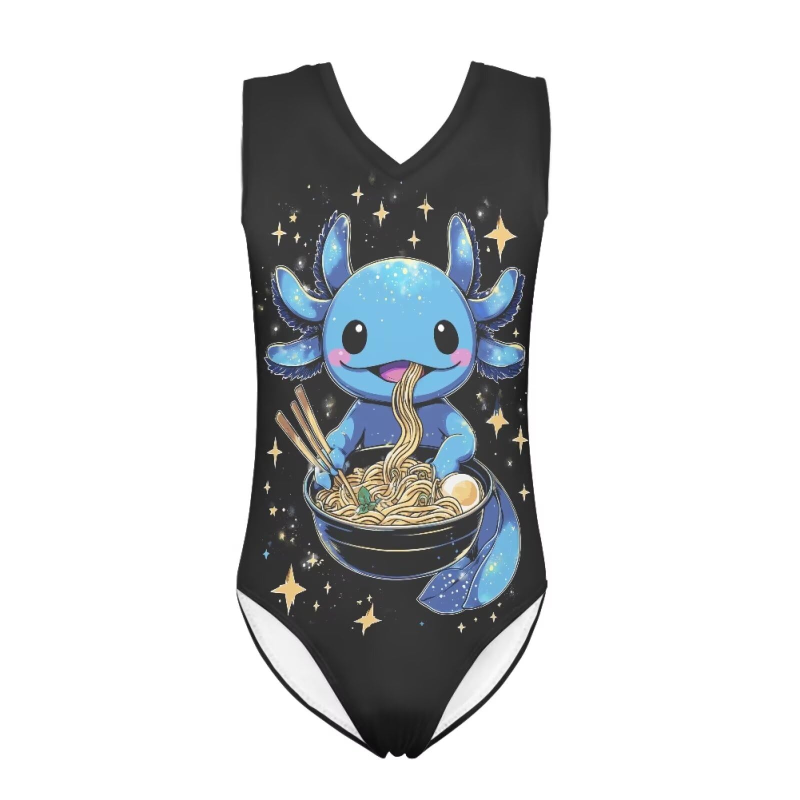 Girls Swimsuits Size 3-14 Kids Summer Sleeveless One Piece Bathing Suit Beach V-Neck