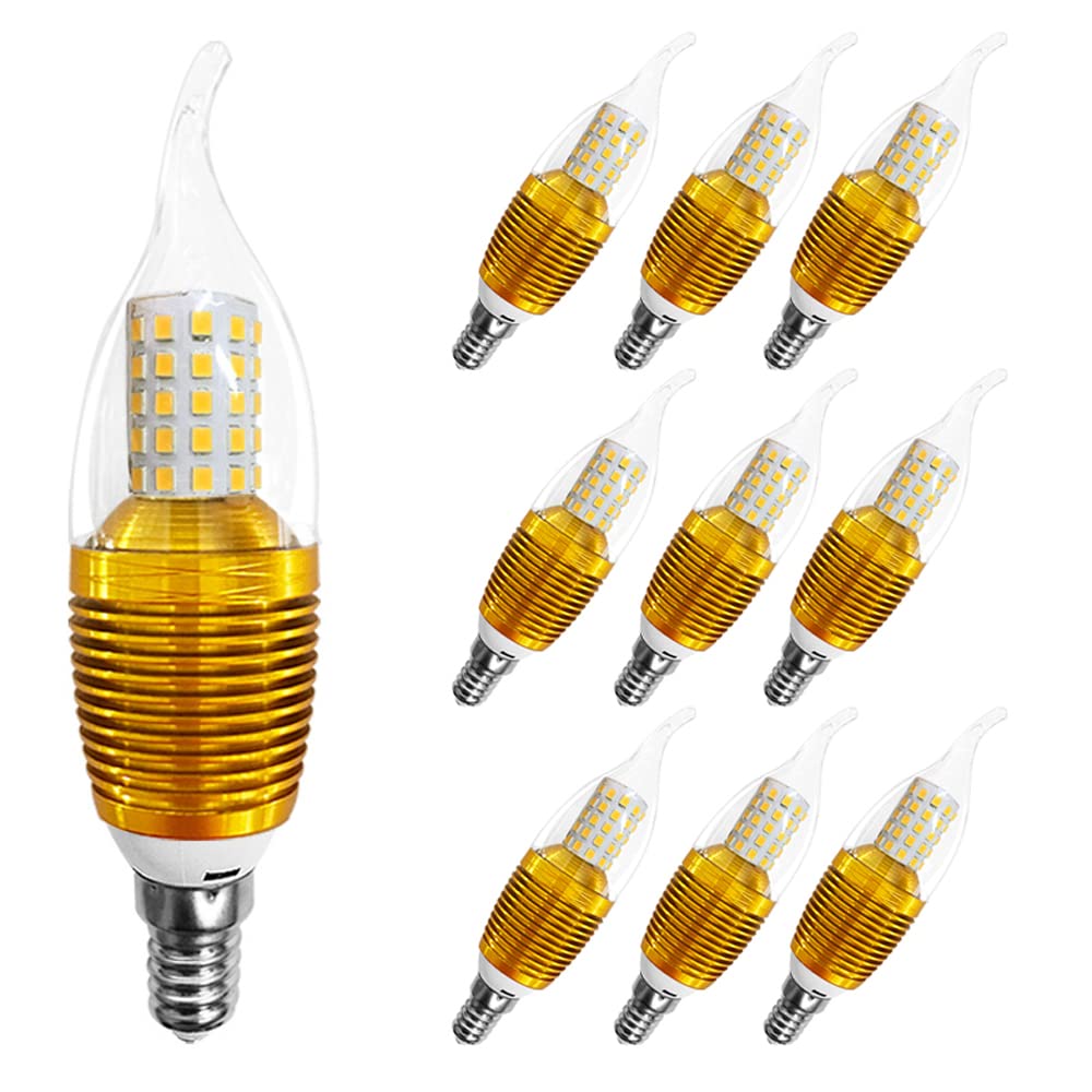 LED-Birnen, Maisglühbirne mit E14-Sockel, LED-Kerzenlampe, 9 W, 12 W, 800 lm, 120 Watt-Äquivalent, 3000 K, 6000 K, Nicht dimmbar, AC 85 V ~ 265 V (10er-Pack)
