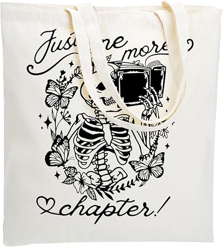 WZJHCL Library Lover Tote Bag Reading Tote Shopping Bag Bookworm Bolso Bibliotecario Bolso de hombro Solo un capítulo más bolsa de asas