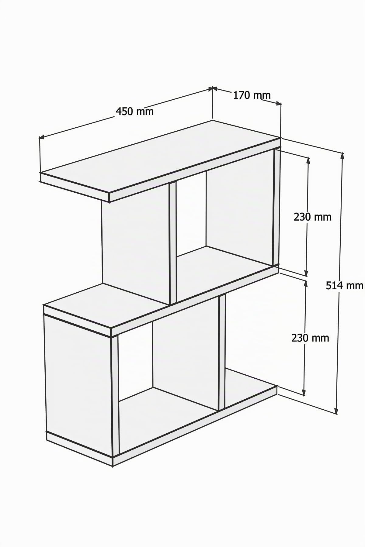 Hanah Home Elegant Side Table, travertino Color, 45 x 51,4 x 17 cm, 100% melamina, Tablero de partículas Recubierto de melamina, 18 mm de Grosor, diseño de mármol Elegante para Espacios Modernos