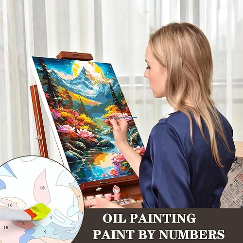 Miniatura 3 de Pintura por números para adultos kit de pintura por números para adultos en lienzo, montañas adultos, pintura por números, pintura por números para