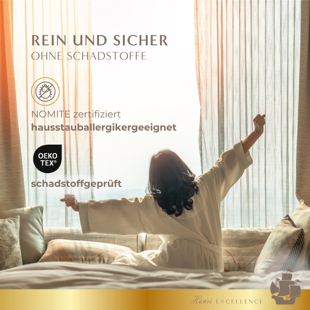 Hanse Excellence 3-Kammer-Kopfkissen 80x80 cm, für weichen Schlafkomfort