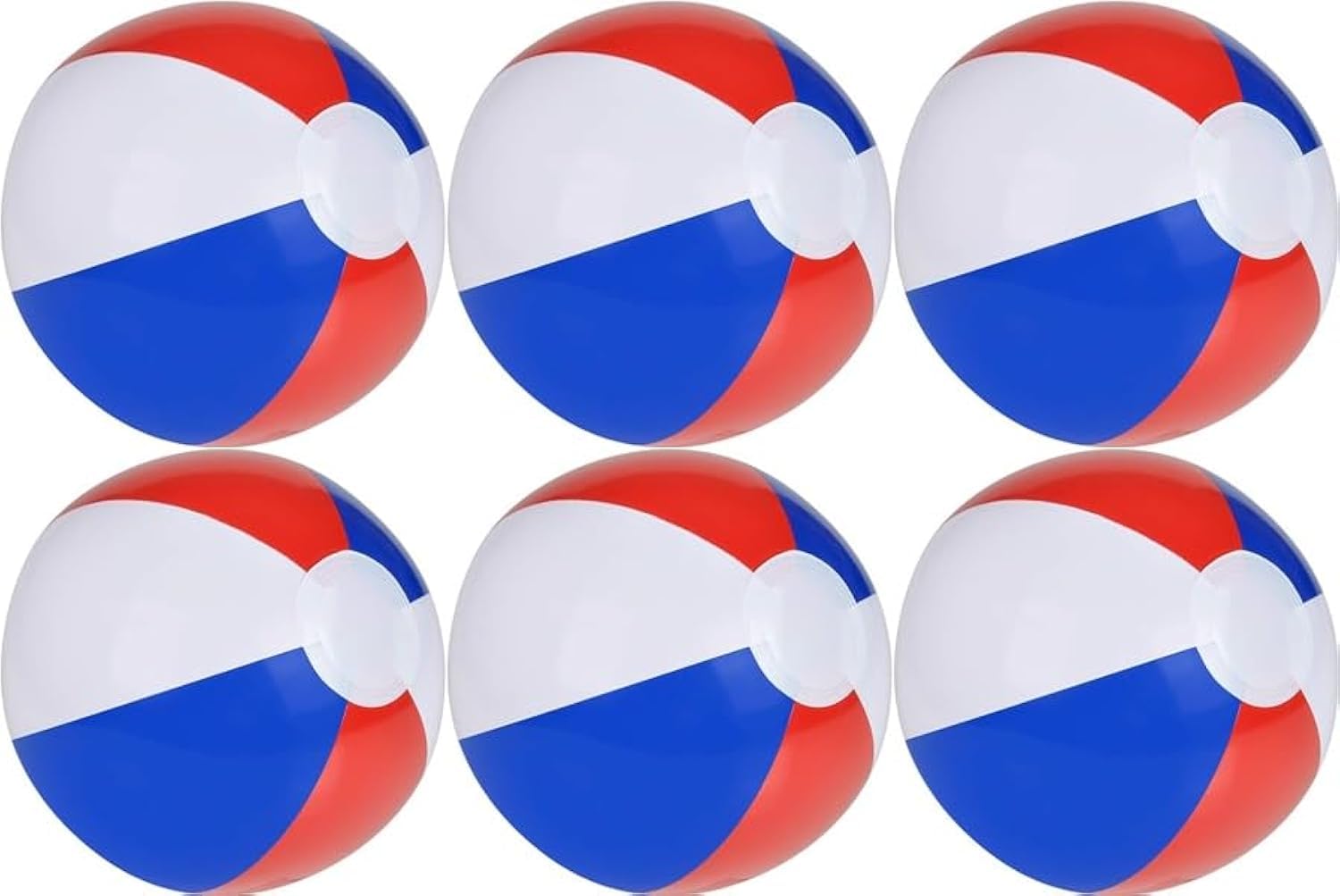 HAPPY DEALS ~ Patriotic Beach Balls | 10 Inches | 12 Pack Red, White, Blue Pool Party Favors