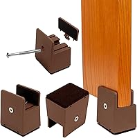 Vista 1 de Elevadores de cama de 2 pulgadas con abrazadera de tornillo ajustable, paquete de 4 elevadores de muebles resistentes, soporta hasta 5,000 libras
