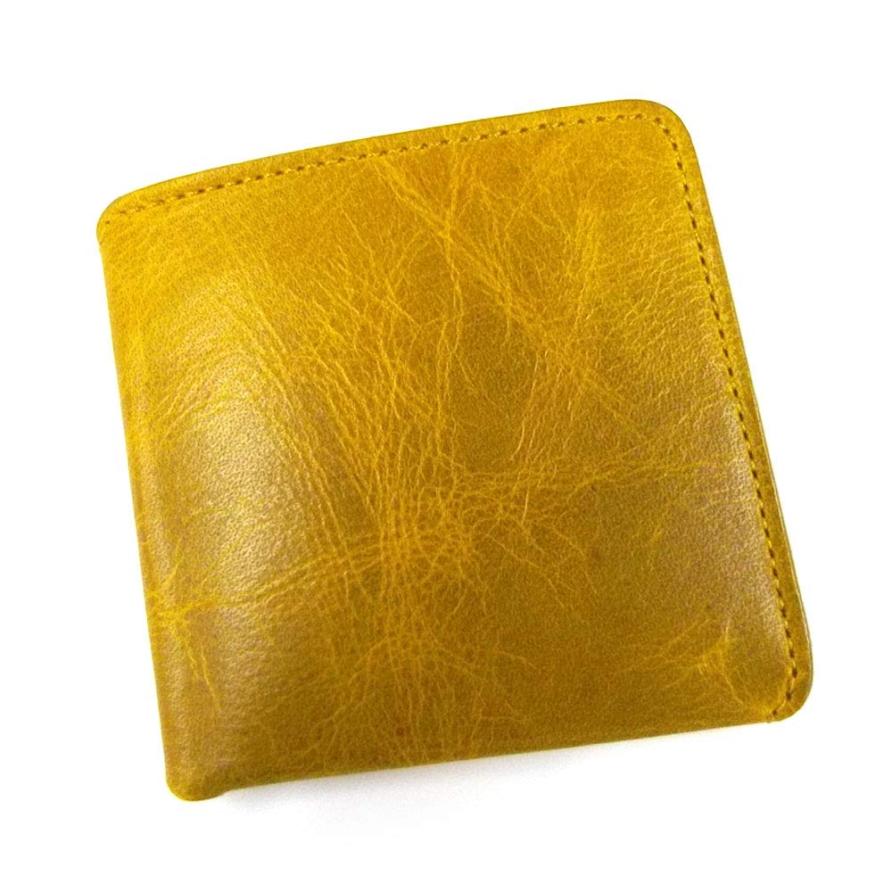 Amazon | [ハイブリッドワークス] 上質オイルレザー 四つ折り