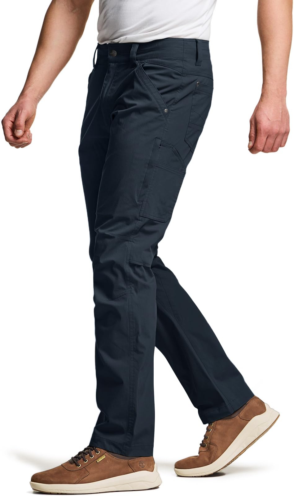CQR Men's Vent Stretch Pants, Quick Dry Lightweight Casual Cargo Pants, Water Resistant Straight-Fit Utility Work Pants