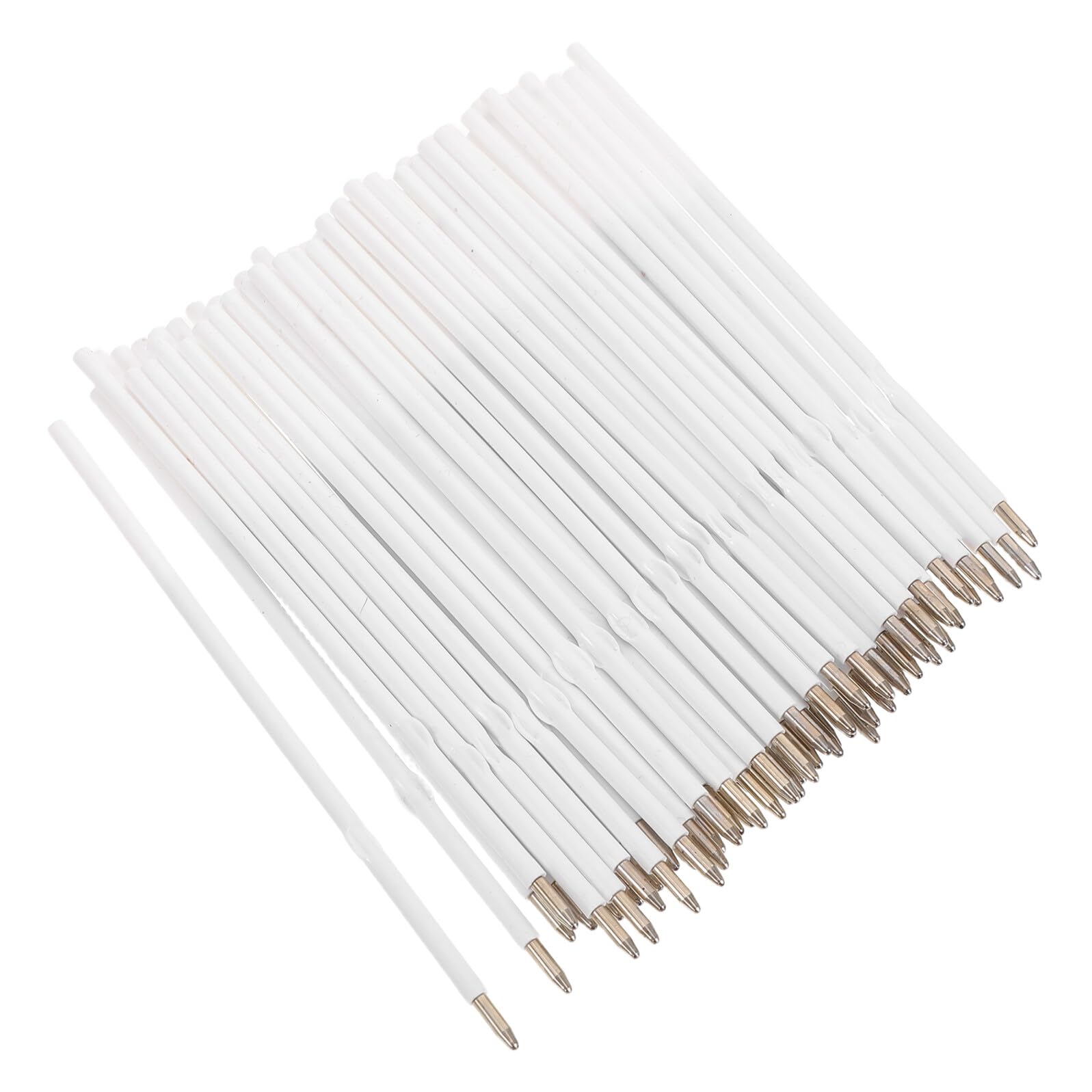 BESTonZON 200 Pezzi Ricariche Per Penne a Inchiostro Forniture D'arte Riempitura Della Penna Sostitutiva Materiale Scolastico Forniture Per Ufficio Ricariche Per Penne Di Cancelleria White