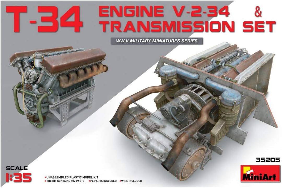 Miniart 1: 35 - T-34 Engine & Transmission Set