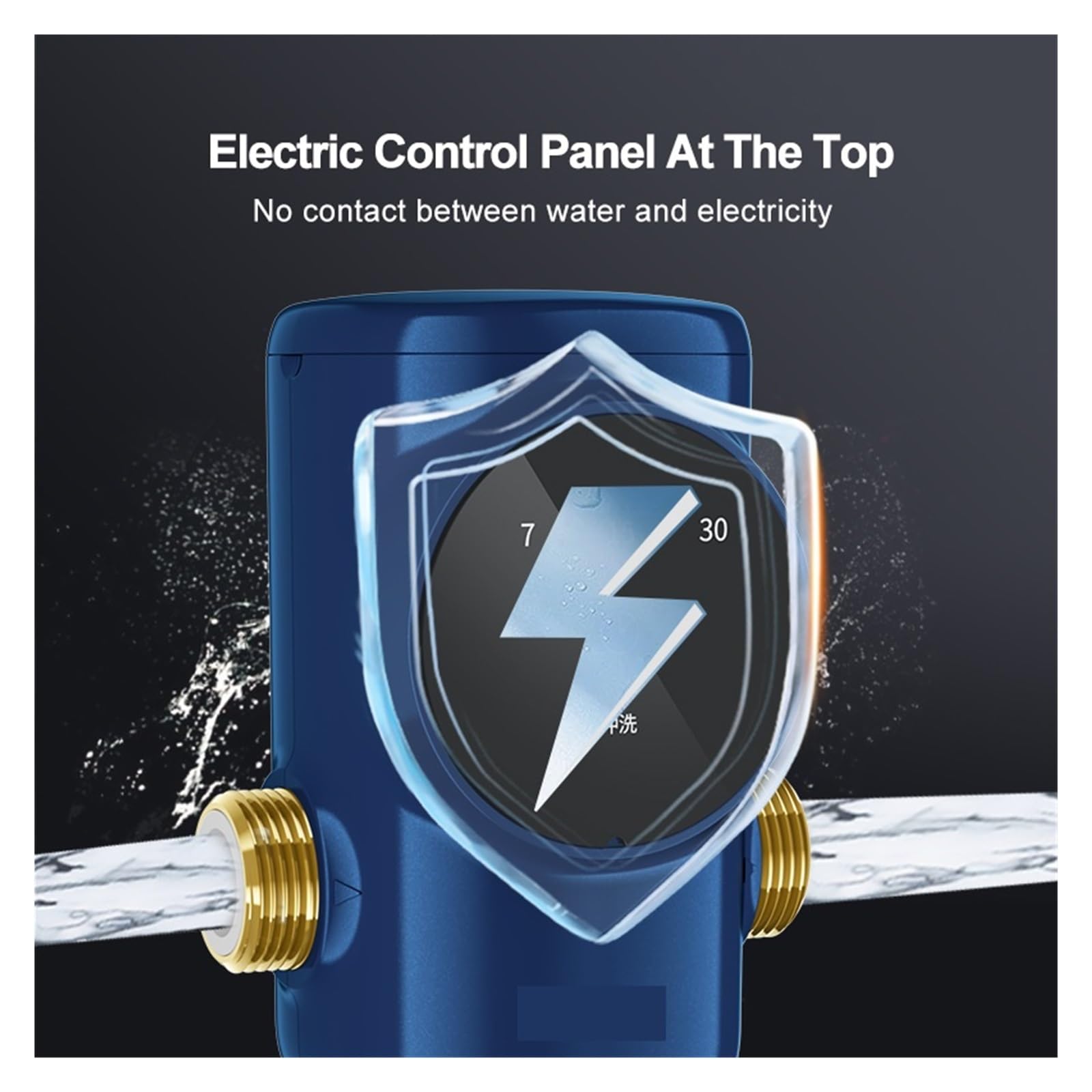 Filtro de agua debajo del fregadero, Filtro de agua for toda la casa de 40 micrones de sedimentos giratorios de descarga automática, de purificador de prefiltración central 6000L para su cocina, baño,