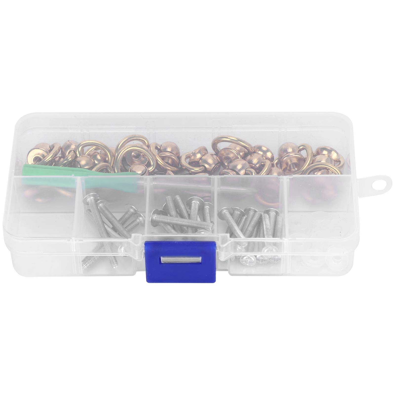 Crazy Purchase D Ring Rivets, D Ring Stud Ball Rotating Ball Stud Button Easy To Install for Handbagser Bracelets for Leathshoes