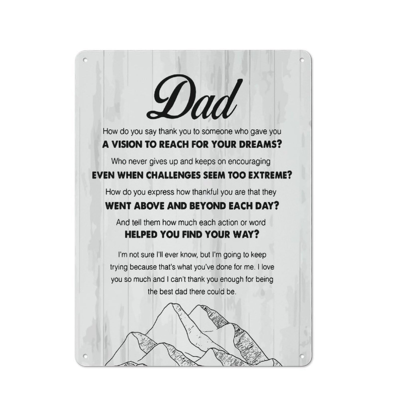 Junmoney Style-21 For Guest Room Or Hallway, Dad Motivational Quotes Retro Metal Wall Sign 40X30cm, For Vintage Wall Decor Fans, For Metal Sign Collectors