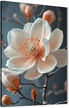 NOVA ART Canvas Wall Art Floral Flowers and Trees Print on a Soft Background with Delicate Patterns Wall Decor for Bedroom, Living Room, Office Etc Modern Home Decor 40cm x 60cm #NA3