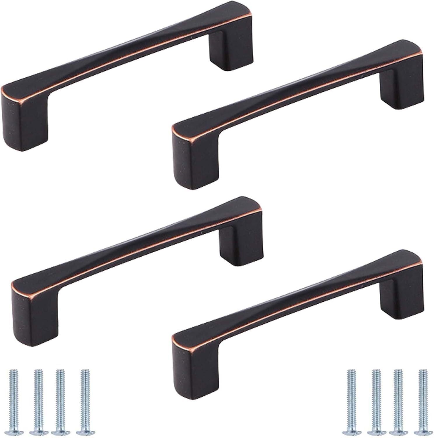 Tnbccxn 96Mm Cabinet Handles, Cabinet Handles,Cabinet Knobs 4 Pack(,Black Coffee)