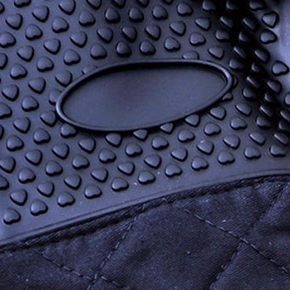 Guantes de barbacoa resistentes al calor con protección de brazo largo, antideslizantes e impermeables (rojo)
