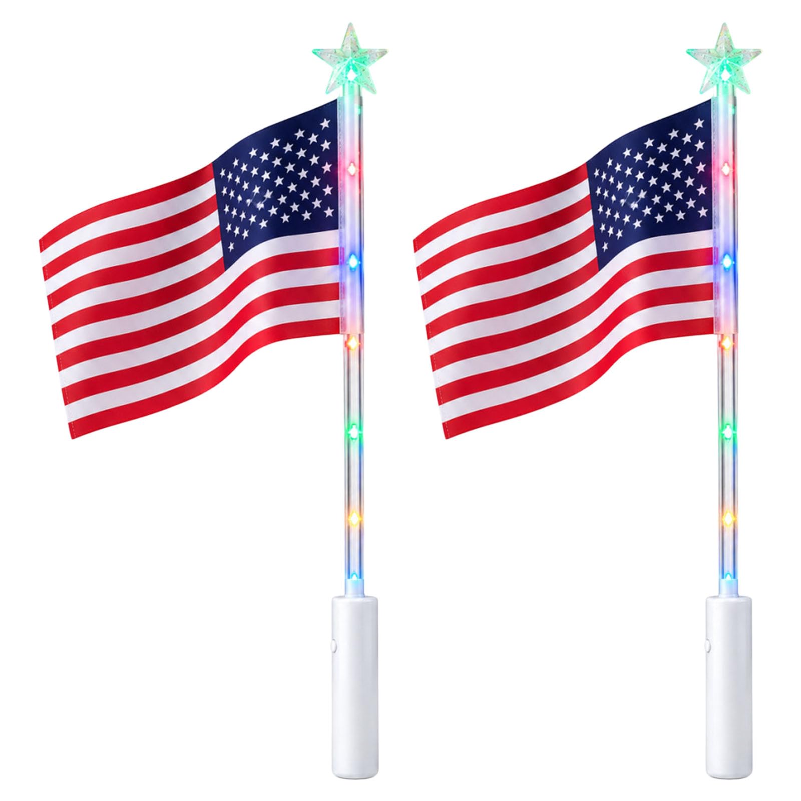 Tfaoys A Up Handheld Mericans Flag Wand 4Th Of July Red White Blue Glow Sticks Toy Memorial Day Patriotic Decorations Patriotic Glow Sticks Toy