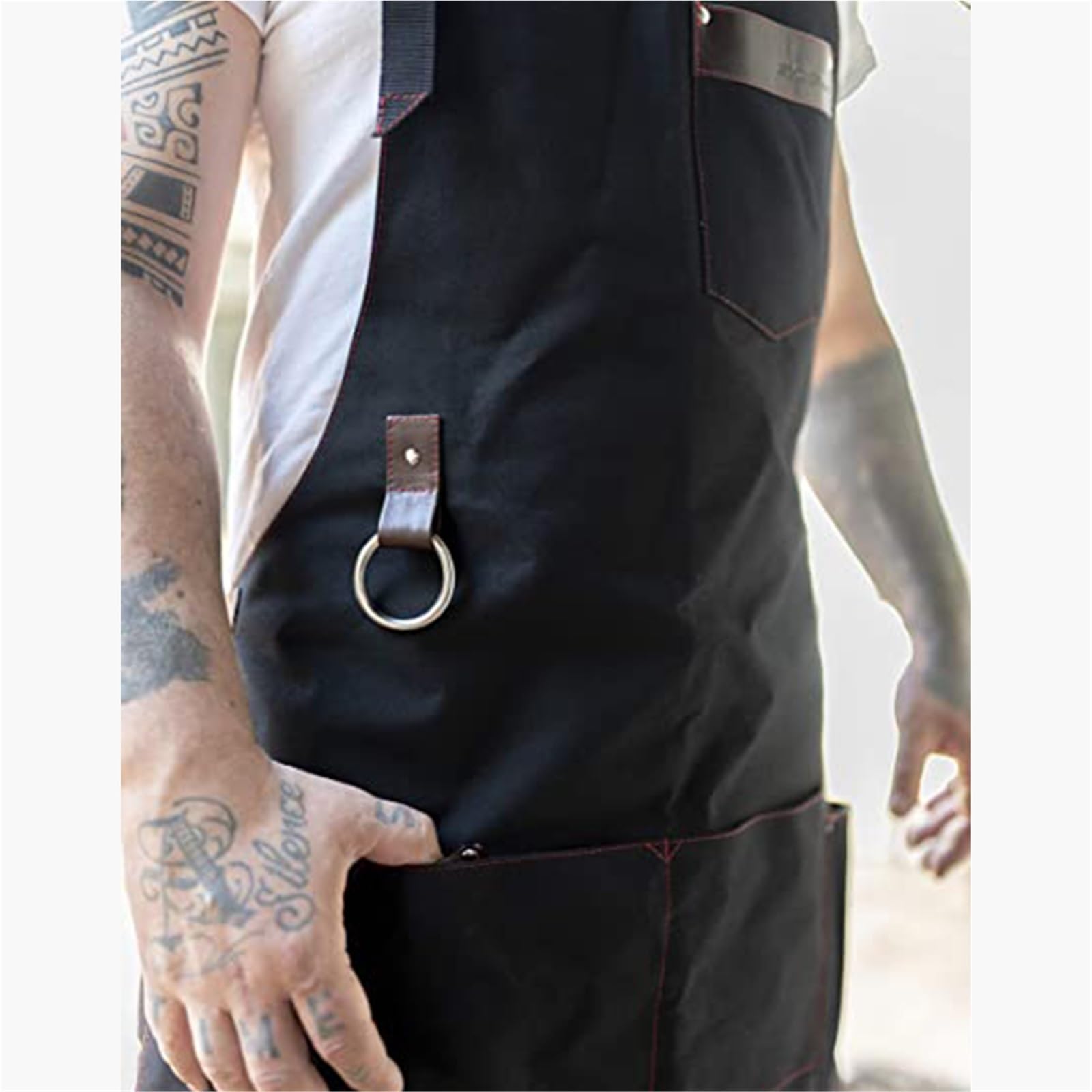 2 piezas delantal de chef for hombre Para Hogar | Delantales de herramientas de lona Tela de cuero, Barbacoa, Regalo, Cocina