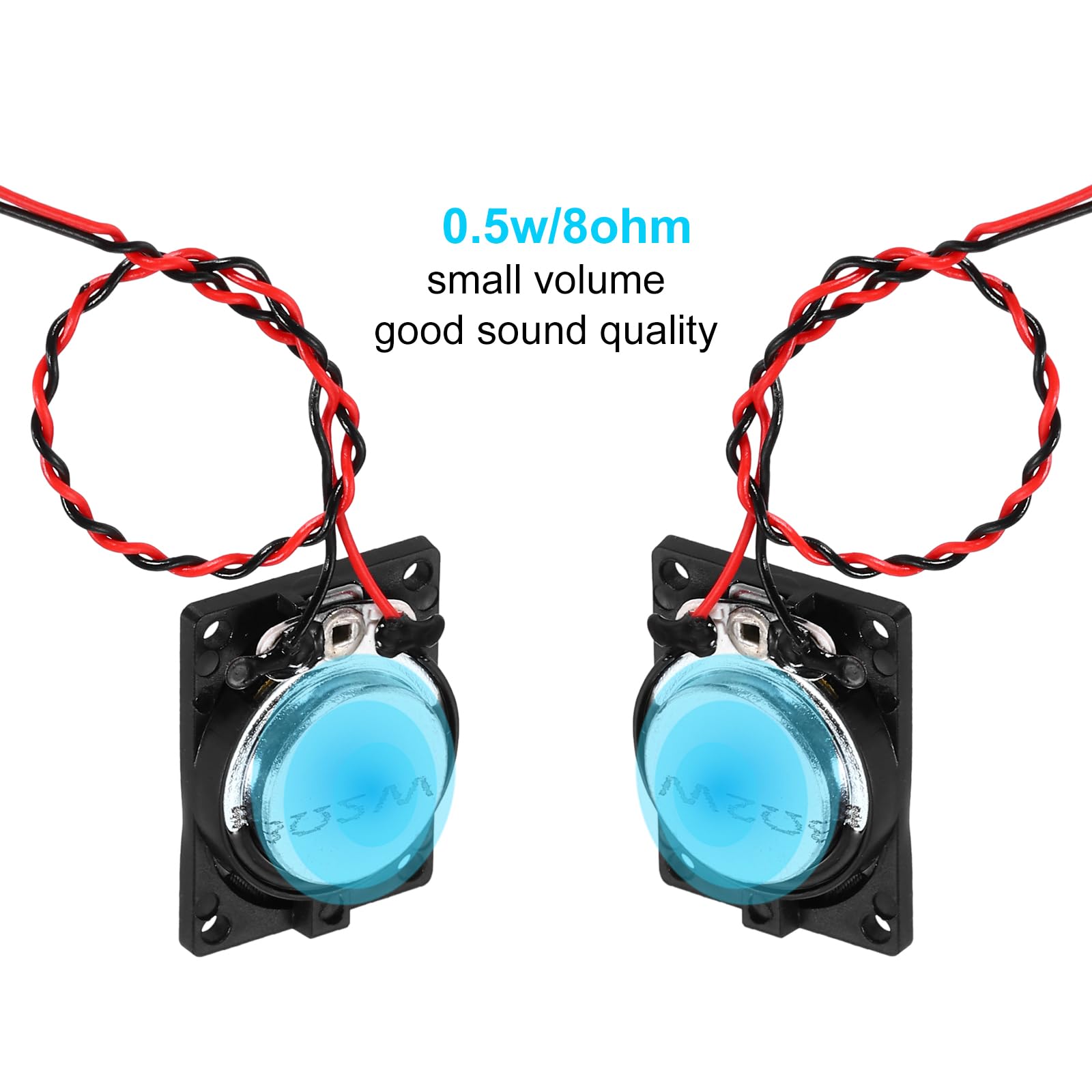 Amazon.co.jp: uxcell 4個0.5W 16オーム小型スピーカーメタルシェル